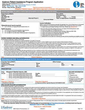 Kadmon Patient Assistance Program Application
