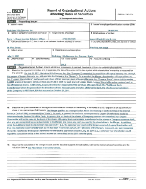 Form 8937 Tax Basis Calculation Example