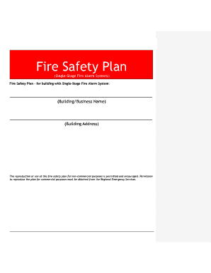 Fire Safety Plan for Single-Stage Fire Alarm System
