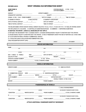 WVSP FORM 78/ DMV FORM 314 - transportation wv