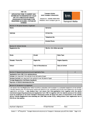 Malta Vehicle Registration Value Application