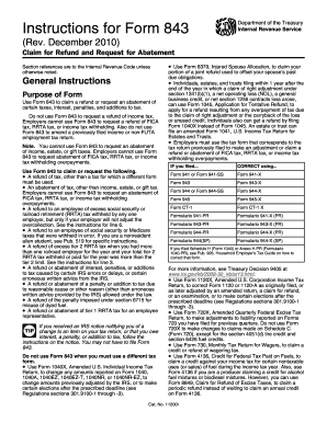 IRS Form 843 Instructions