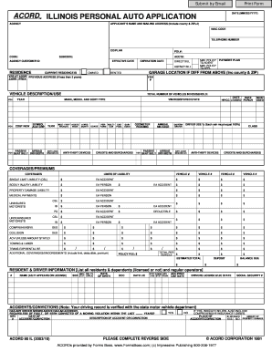 Illinois Personal Auto Application