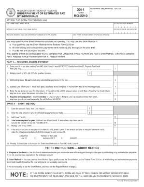 Missouri Underpayment of Estimated Tax Form