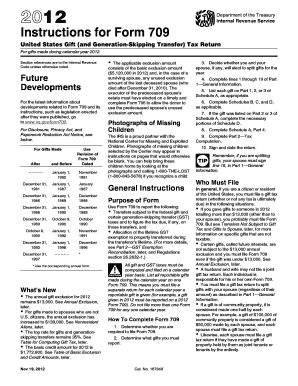 Instructions for Form 709