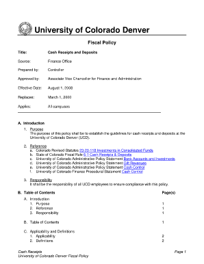 uc denver cash receipt form