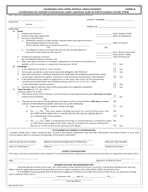 divorce forms louisiana fill online printable fillable