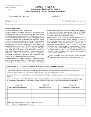 fillable online ct form ct 1120a lp ct gov ct fax email print form 1120a