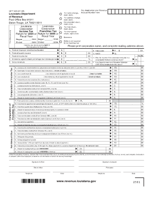 Louisiana Corporation Income Tax Franchise Tax Return