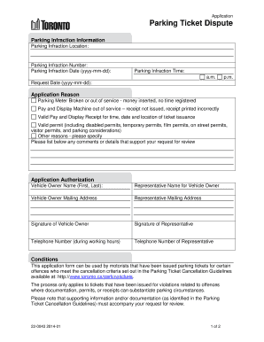 Parking Ticket Dispute Application