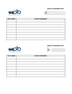 Request for Endorsement Form