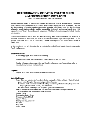Fat Content Analysis Lab Report