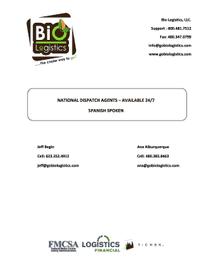 Bio Logistics Broker Carrier Agreement
