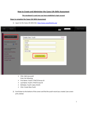 Fillable Online tn How to Create and Complete the Casey Life Skills ...