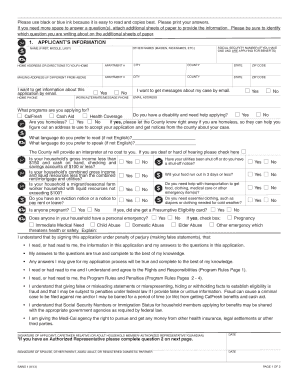 California Initial Application for CalFresh, Cash Aid, and Medi-Cal