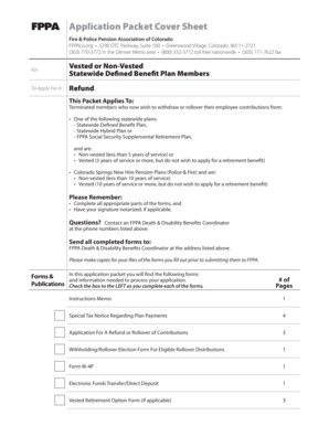 FPPA Refund or Rollover Application