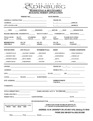 Residential Building Permit Application