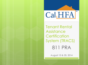 HUD Tenant Rental Assistance Certification System TRACS - calhfa ca