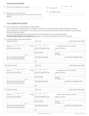 Employment Verification Form 1263