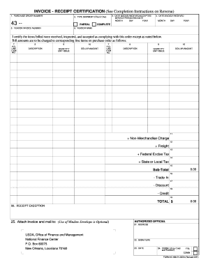 Invoice Receipt Certification