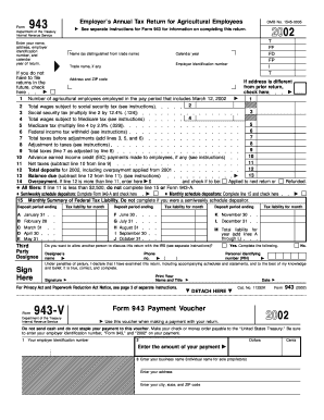 Form 943 Employer’s Annual Tax Return for Agricultural Employees