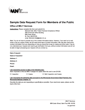 Minnesota Data Request Form