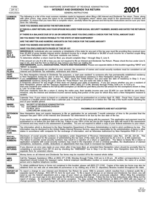 New Hampshire DP-10 Interest and Dividends Tax Return