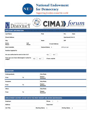 Employment Application Form