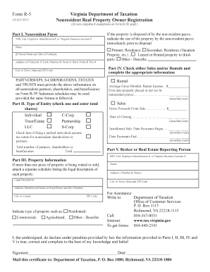 Virginia Nonresident Real Property Owner Registration