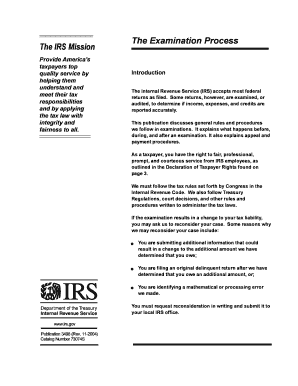 IRS Publication 3498 Examination Process