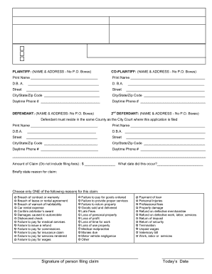 Small Claims Court Application