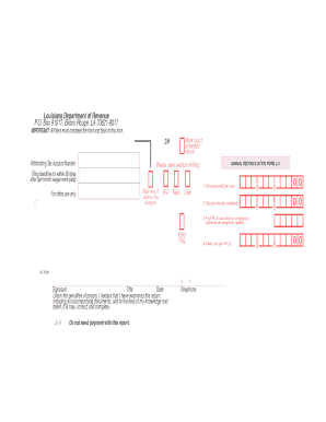 Louisiana Annual Reconciliation Form L-3