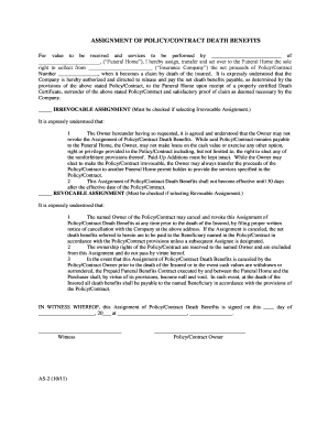 Assignment of Policy/Contract Death Benefits