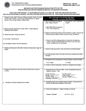 Agricultural and Food Processing Clearance Order