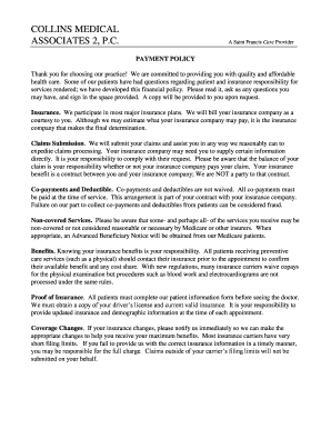 Collins Medical Associates Payment Policy