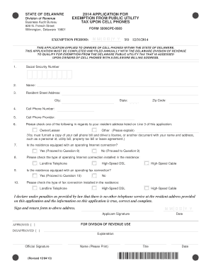 Delaware Cell Phone Tax Exemption Application