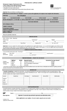 CIGNA Life Insurance Application