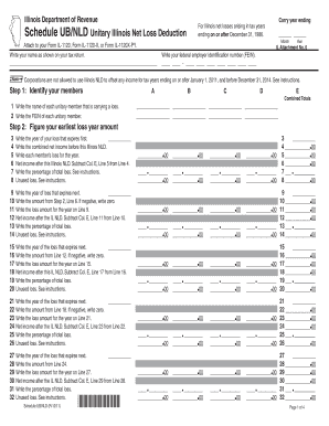 Illinois Net Loss Deduction Form