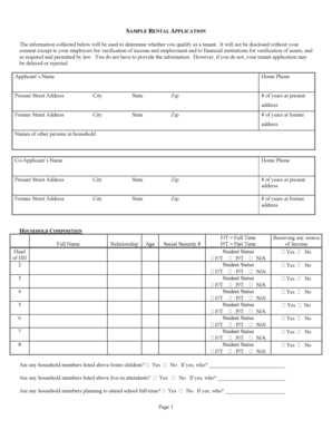 Rental Application Form