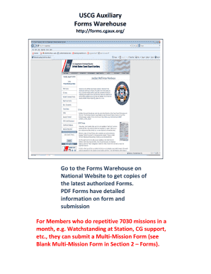 USCG Auxiliary Multi-Mission Form