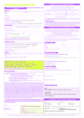 Bulletin d’adhésion aux garanties LMDE