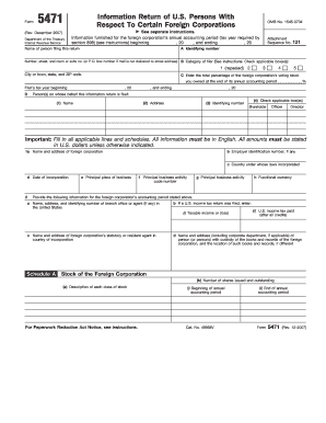 Form 5471 Information Return of U.S. Persons With Respect to Certain Foreign Corporations