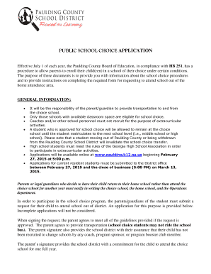 Public School Choice Application