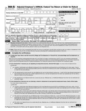 IRS Form 944-X Adjusted Employer’s Annual Federal Tax Return