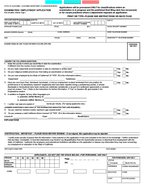 California State Employment Application