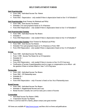 Self-Employment Tax Worksheets
