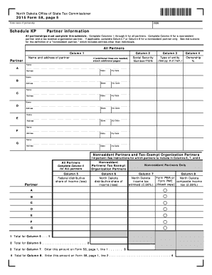 North Dakota Form 58 Schedule KP