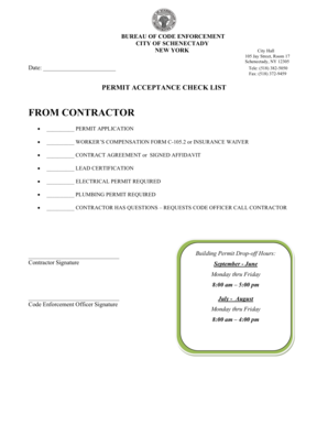 Schenectady Building Permit Application