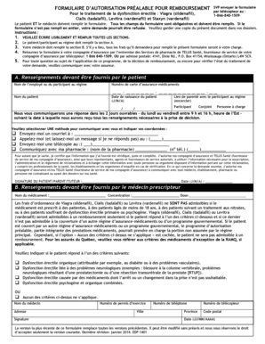 FORMULAIRE D’AUTORISATION PRÉALABLE POUR REMBOURSEMENT