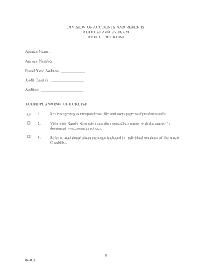 Audit Checklist Template